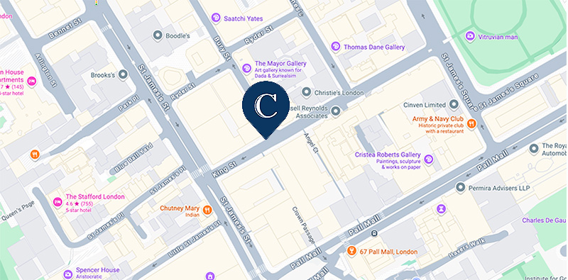 Map showing the London office at 15 King Street